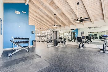 Fitness center with free weight